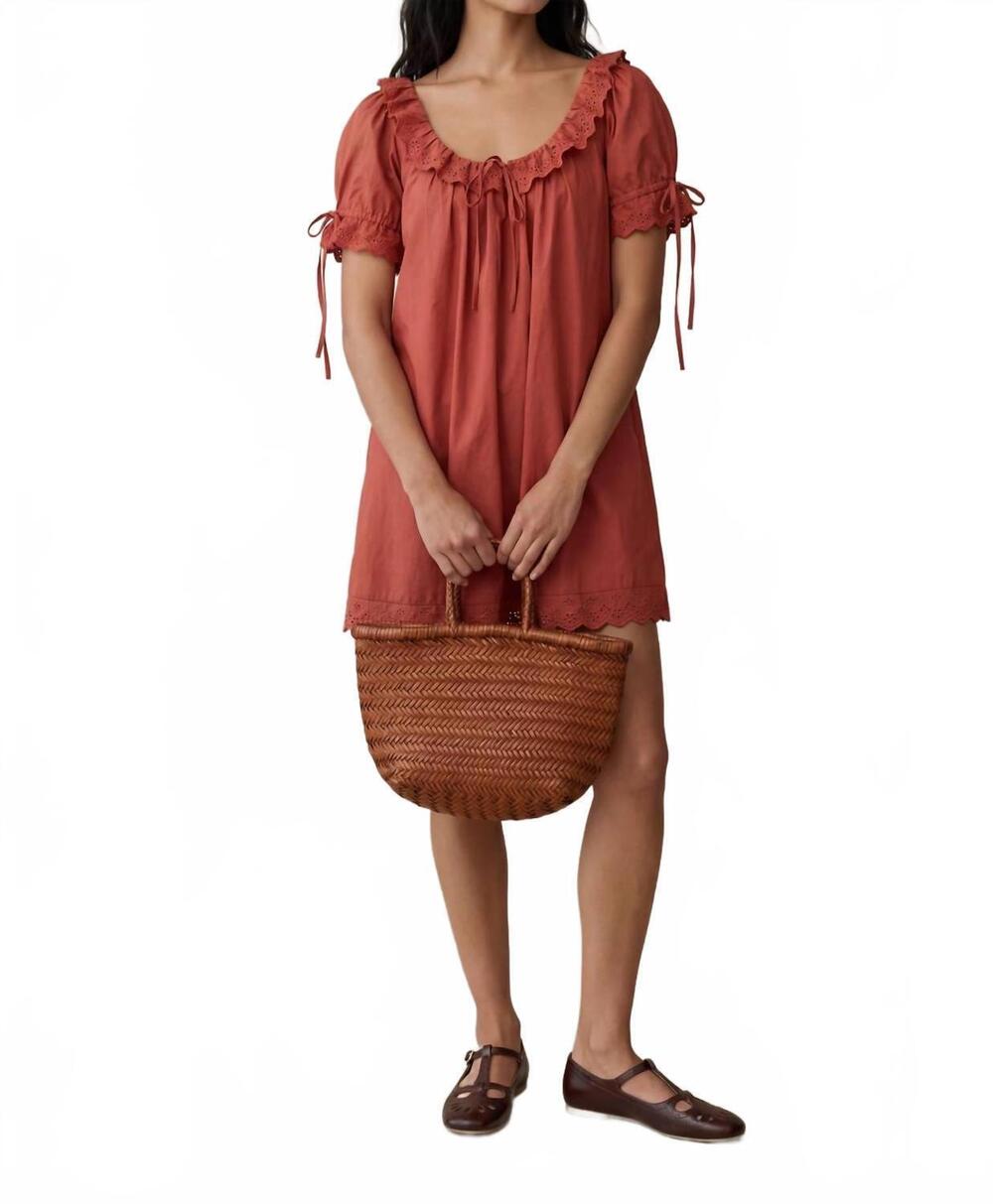 NEW FEW MODA juliet cotton dress in rust